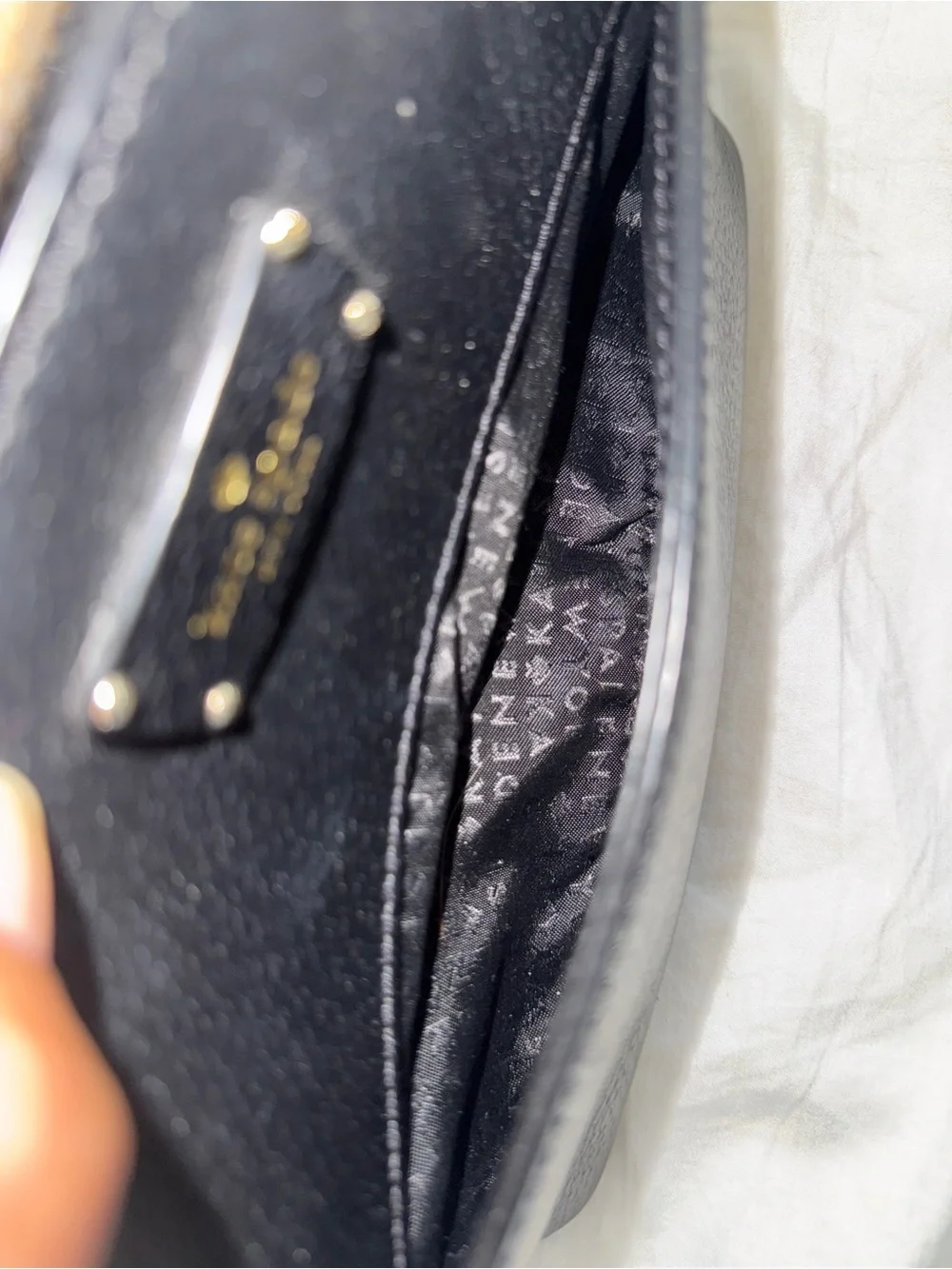 Kate Spade Black Leather Pebbled Crossbody